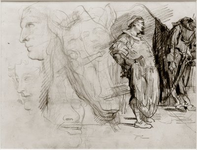 ドン・キホーテと馬の頭 作： James Sidney Ensor