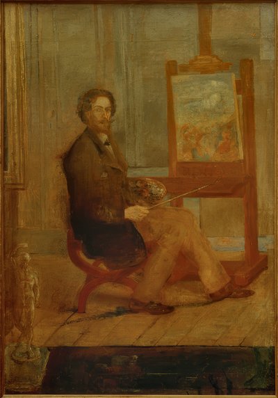 イーゼルを持つアンソール 作： James Sidney Ensor