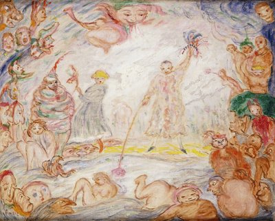 Evolução entre o Céu e o Mar, c. 1935 (óleo sobre tela) 作： James Ensor