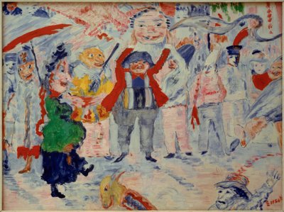 フランデルンのカーニバル 作： James Sidney Ensor
