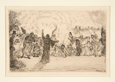 乞食へのキリスト (キリストと乞食) 作： James Ensor