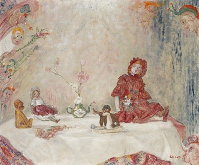 仮面と人形; マスク エ プーペ 作： James Ensor