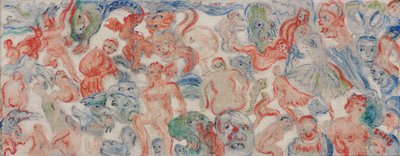 絡み合うモンスター 絡み合う 縫い合わされず、絡み合う (A) 作： James Ensor