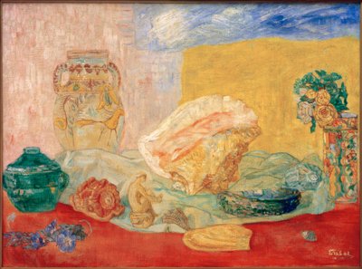 貝殻、バラ、花瓶 作： James Sidney Ensor