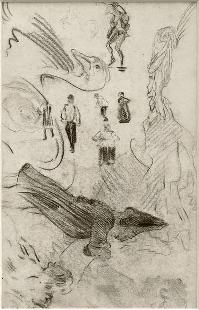 シルエットやグロテスクな人物 作： James Sidney Ensor