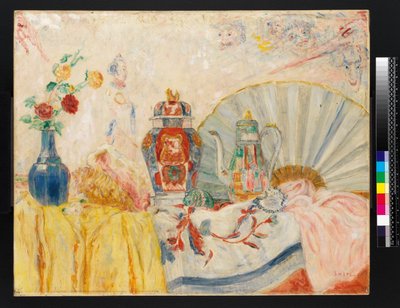 中国陶器のある静物 作： James Ensor