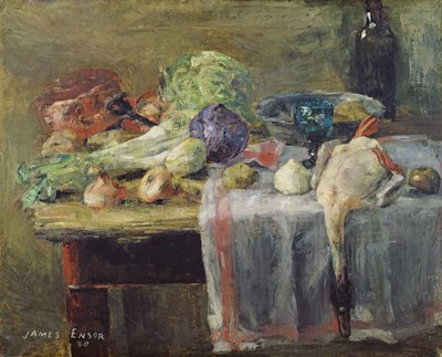 natureza morta com pato 作： James Ensor