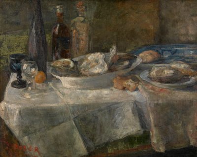 牡蠣のある静物 作： James Ensor