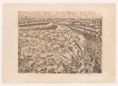 コルトライク近くのゴールデン スパーズの戦いの戦場 バタイユ デ エペロン ドール 作： James Ensor