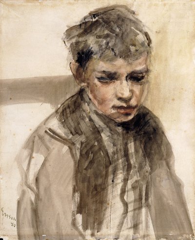 若い男の子の研究; エチュード ドゥ ジューン ギャルソン 作： James Ensor