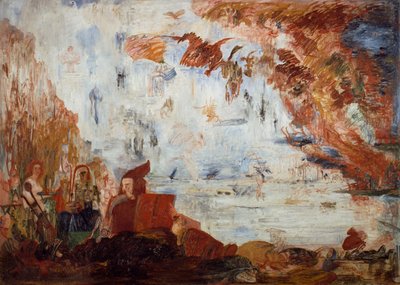 聖アンソニーの誘惑、ジェームズ・エンソール（1860-1949）作、キャンバスに油彩 作： James Ensor
