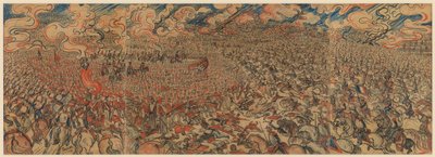 The Cuirassiers of Waterloo (giz sobre papel sobre papelão) 作： James Ensor