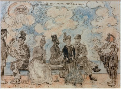 疫病は下に、疫病は上に、疫病はどこにでもある 作： James Sidney Ensor