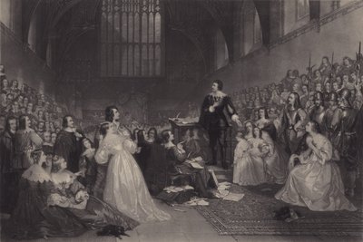 トーマスの裁判、ストラフォード伯爵、ウェストミンスターホール、1641年 作： James F. Scott
