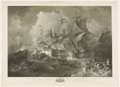 フランス艦隊に対するイギリス艦隊の勝利、1794 作： James Fittler