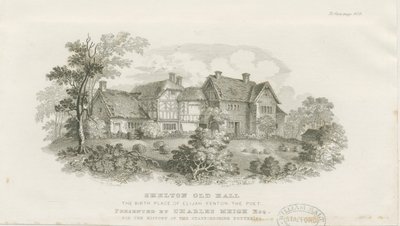 シェルトンオールドホール：鋼版画（ビネット）、nd [c 1843]（印刷） 作： James Flewitt Mullock