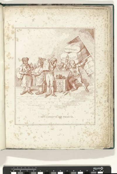 財務委員会、1795 財務委員会（オブジェクトのタイトル） Hollandia Regenerata (シリーズタイトル) 作： James Gillray (possibly)