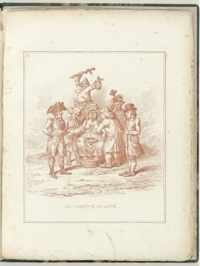 保健委員会、1795 The Committe de Santé (オブジェクトのタイトル) Hollandia Regenerata (シリーズタイトル) 作： James Gillray (possibly)