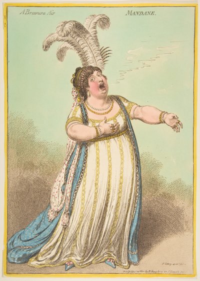 Bravura Air。マンデーン、1801年12月22日。 作： James Gillray