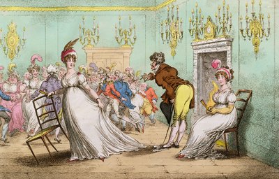 ダンスには意味がないという幅広いヒント、1804年にハンナハンフリーが発行（手描きのエッチング） 作： James Gillray