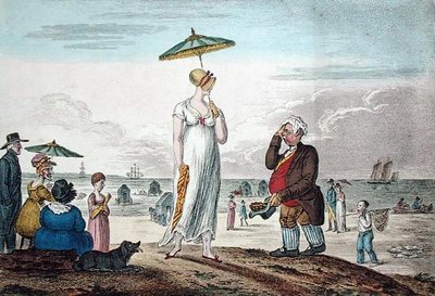 ハンナ・ハンフリーが1810年に出版した「A Calm」（手彩色の銅版画） 作： James Gillray