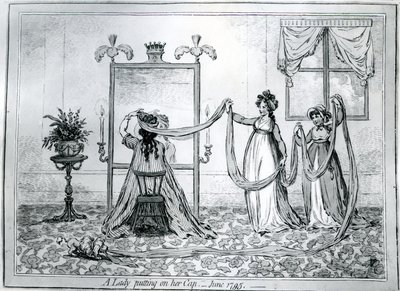 帽子をかぶった女性、1795 作： James Gillray