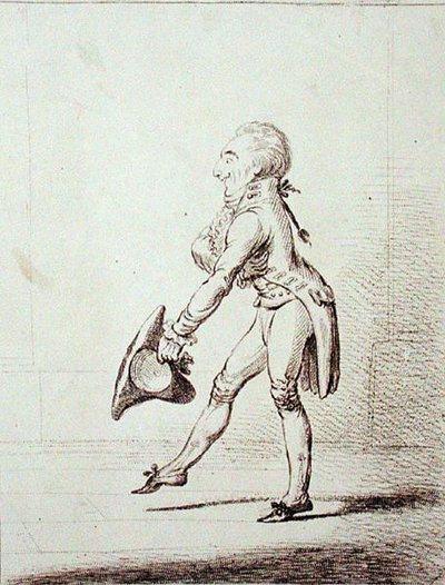 ハンナ・ハンフリーが1803年に出版した「A Master of Ceremonies」（エッチング）。 作： James Gillray