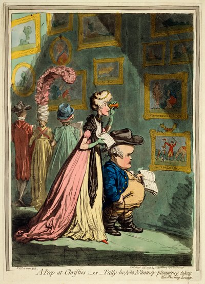 クリスティーズののぞき見、1796 作： James Gillray