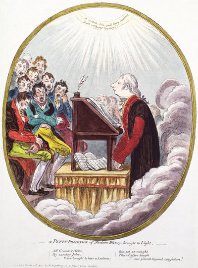 近代史の小市民的な教授の姿が浮かび上がる 作： James Gillray