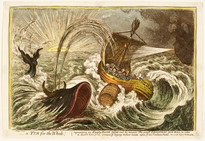クジラのための浴槽 作： James Gillray