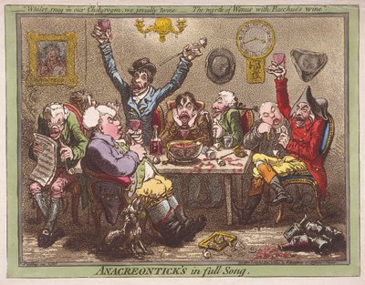 アナクレオンティックズ・イン・フル・ソング」1801年 作： James Gillray