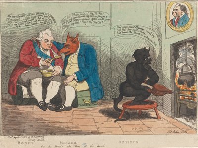 ボーナス - メリオル - オプティムス、あるいは悪魔の一団の最良者 作： James Gillray