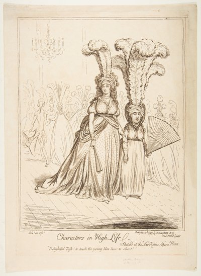 ハイライフのキャラクター、1795年6月20日。 作： James Gillray