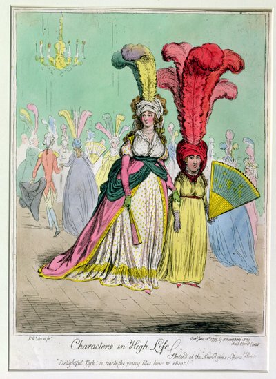 ハイライフのキャラクター、1795年にハンナハンフリーによって発行（手描きのエッチング） 作： James Gillray