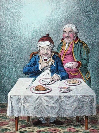ハンナ・ハンフリーが1804年に出版した「Charming-well Again」（手彩色のエッチング）。 作： James Gillray