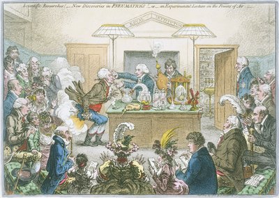 化学講義、1802 作： James Gillray
