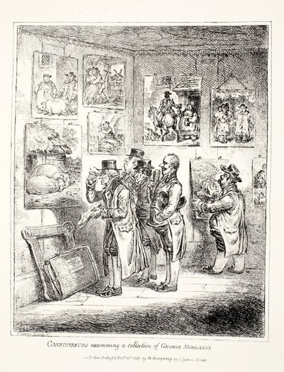 ジョージモーランドのコレクションを調査する鑑定家、1807 作： James Gillray