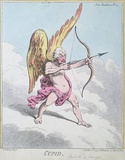 キューピッド、1799年にハンナハンフリーによって発行された（手描きのエッチング） 作： James Gillray