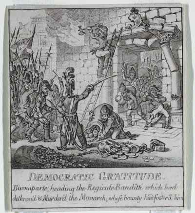 「民主主義、またはスケッチ o 作： James Gillray