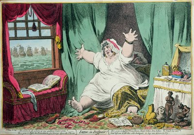 絶望のディド、ハンナハンフリー発行、1801年（手描きの彫刻） 作： James Gillray