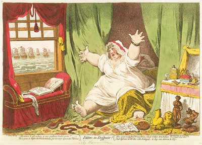 絶望のディド、ハンナハンフリー発行、1801年（手描きの彫刻） 作： James Gillray