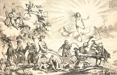 エクレシャスとポリティカル、ステート・オブ・ザ・ネイション 作： James Gillray