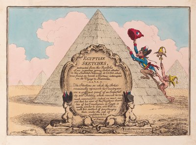 エジプトのスケッチ、パブ1799（手書きの彫刻） 作： James Gillray
