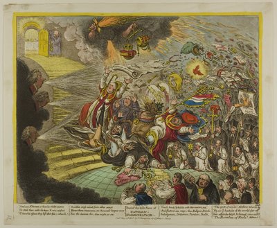カトリック解放というアイルランドの茶番劇の終焉 作： James Gillray