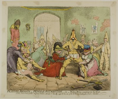 フランネルアーマー; 女性の愛国心 作： James Gillray