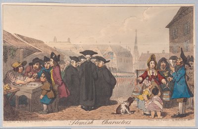フランダースのキャラクター、パブ。 1822（手塗りの彫刻） 作： James Gillray