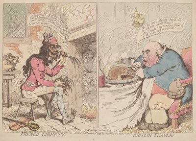 フランスの自由とイギリスの奴隷制 作： James Gillray