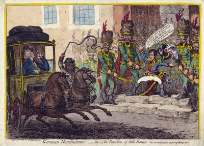 1803年「ドイツ人の無口」または「リトル・ボニーのヴェクセイション」（エングレーヴィング） 作： James Gillray