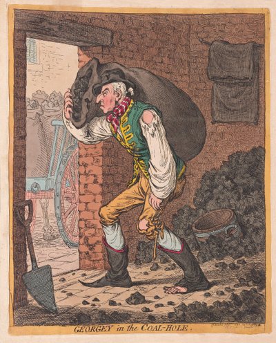 コールホールのジョージー、パブ。 1800（手描きの彫刻） 作： James Gillray