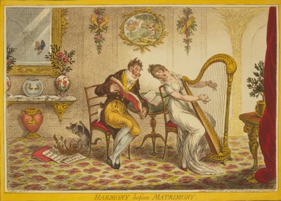 結婚前の調和、1805 作： James Gillray